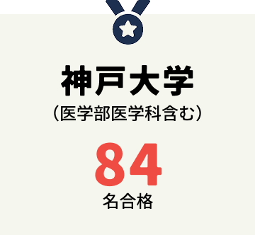神戸大学（医学部含む）84名合格