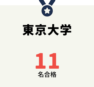 東京大学 11名合格